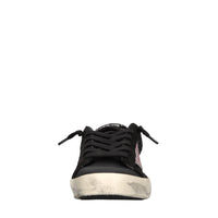 Sneakers in pelle e glitter 
