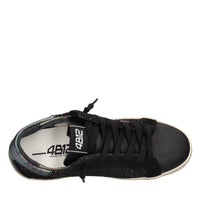 Sneakers in pelle e glitter 