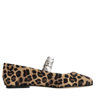 Ballerine Modello Crystal Ballet in pelle scamosciata con stampa effetto leopardo 