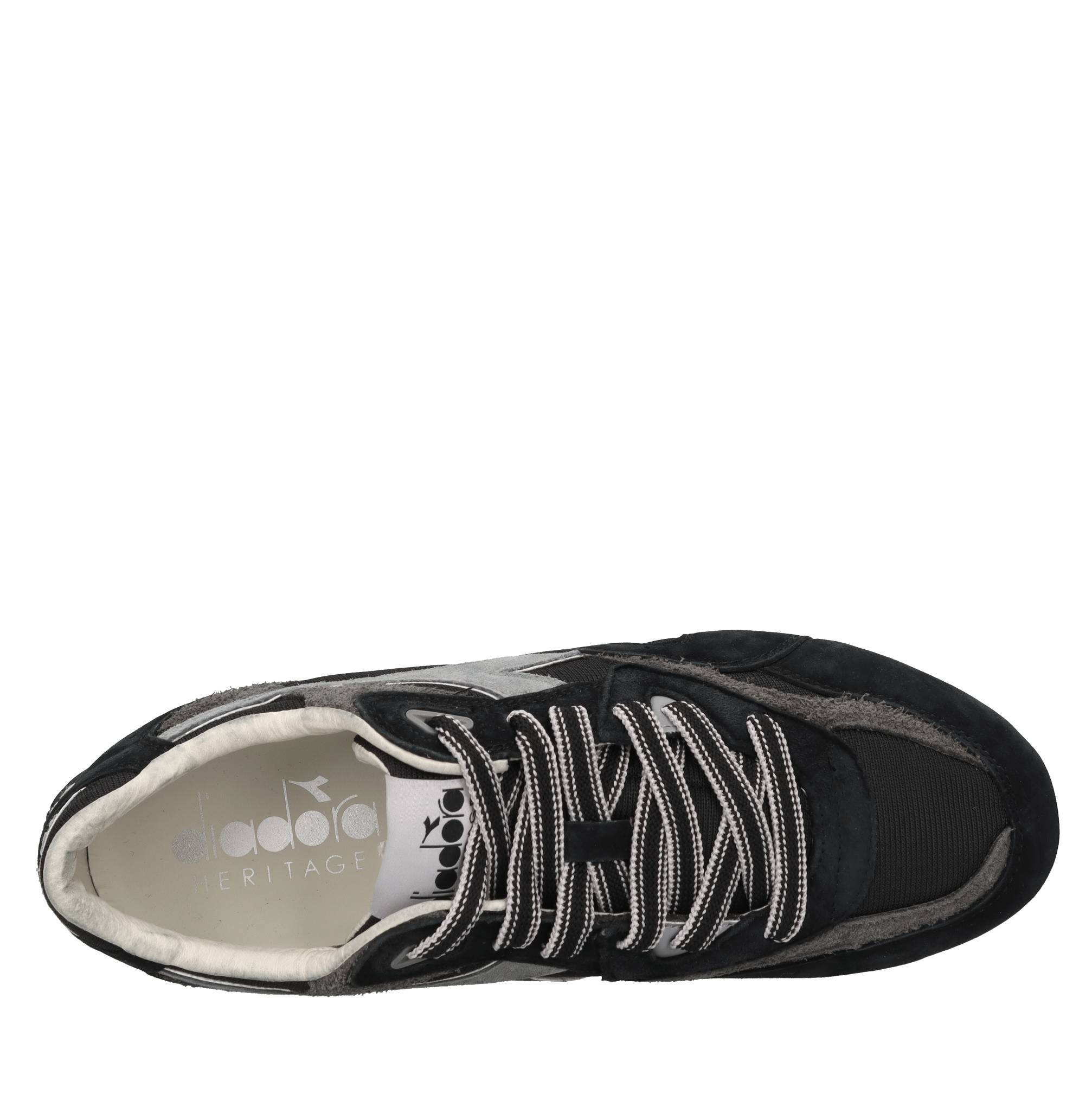 Sneakers modello HERITAGE in tessuto e pelle scamosciata 