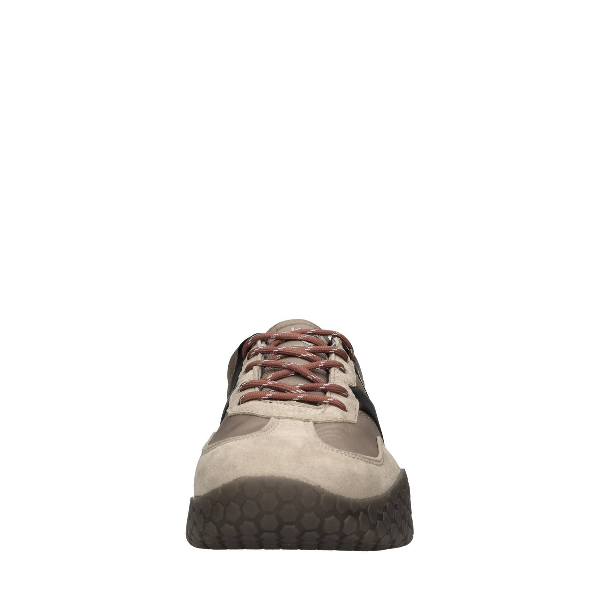 Sneakers in camoscio e tessuto 