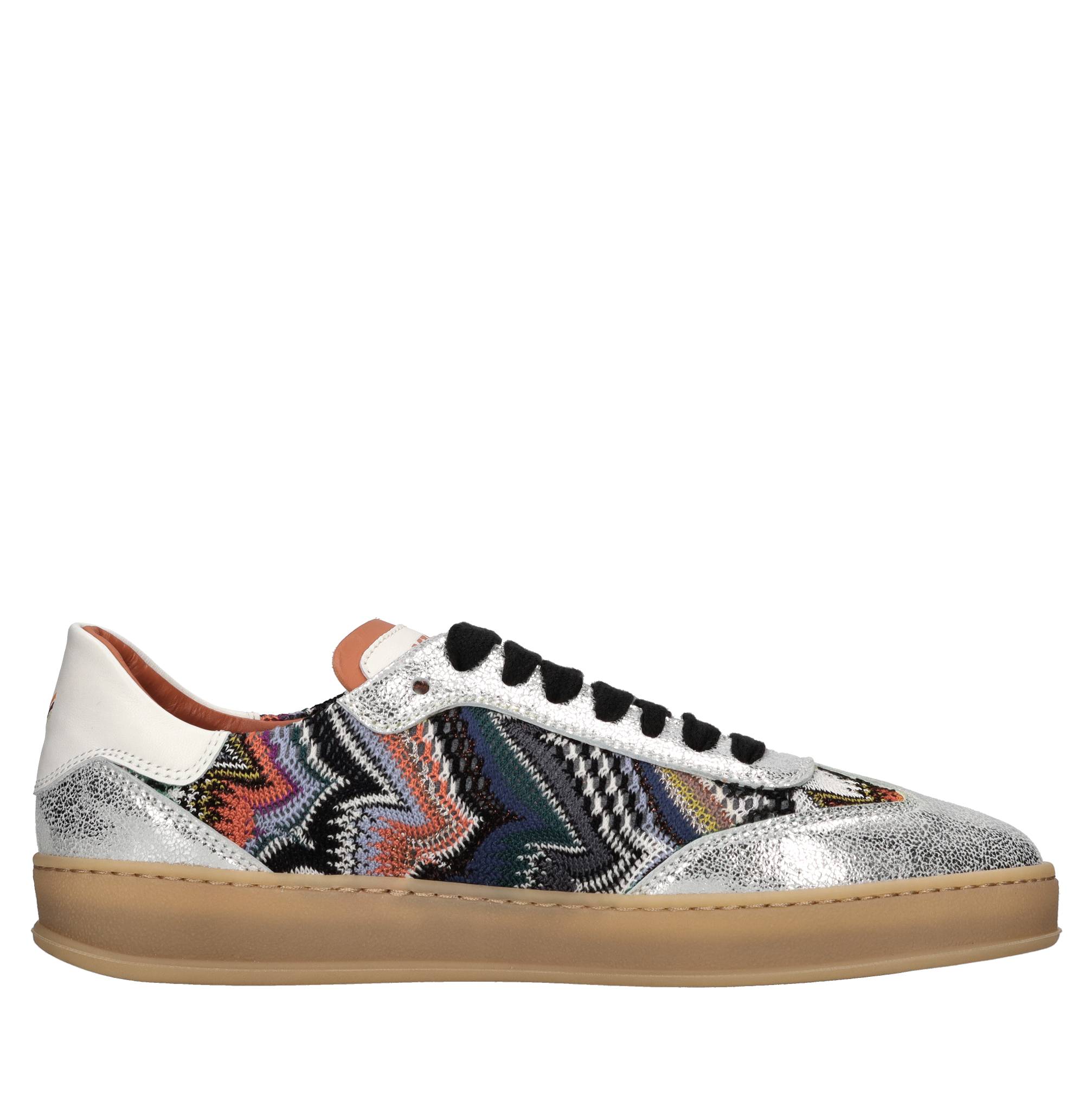 Sneakers modello ALICE in pelle e inserti in tessuto 