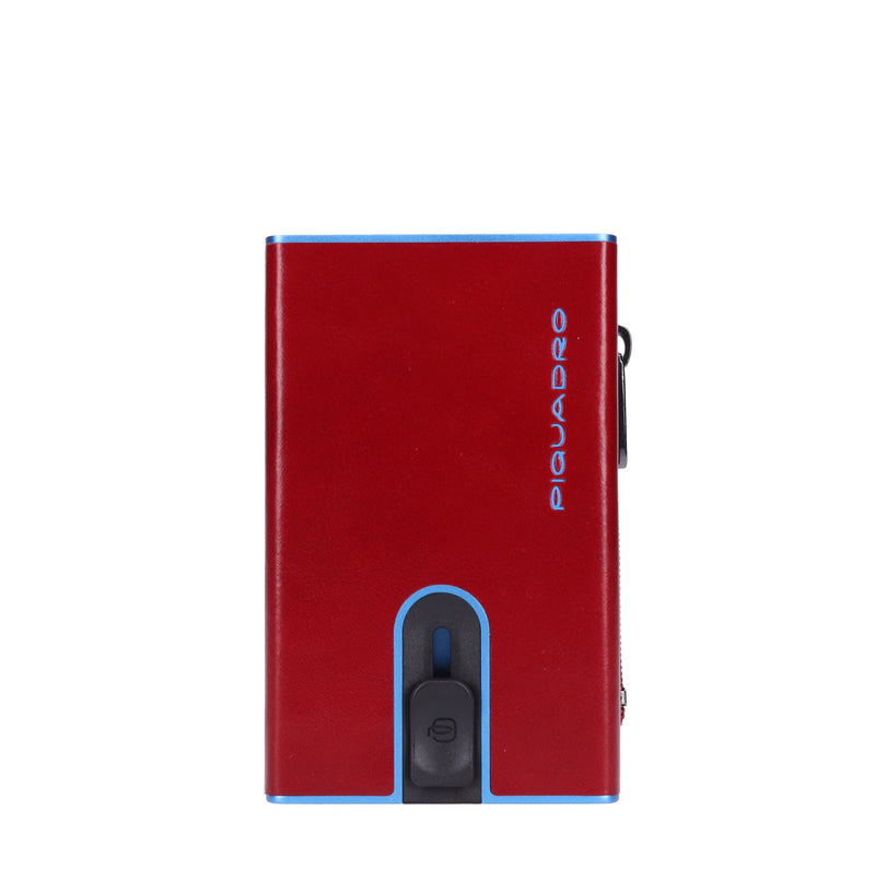 Portafoglio e porta carte di credito in pelle 