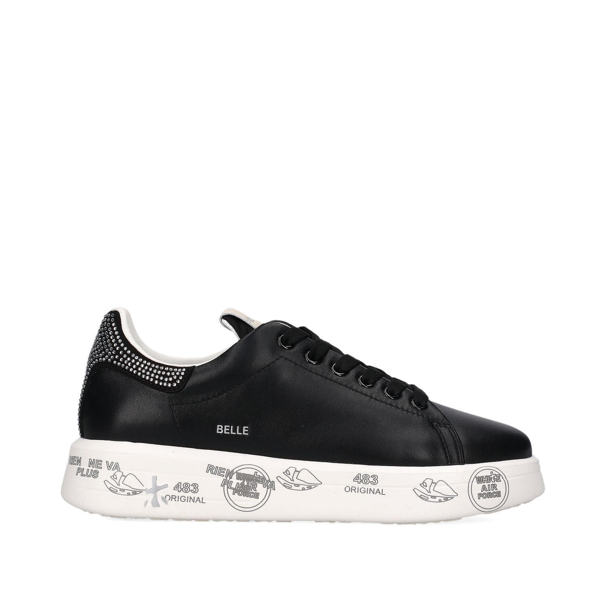 Sneakers Belle Var 7810 in pelle, ecopelle e tessuto<BR/> 