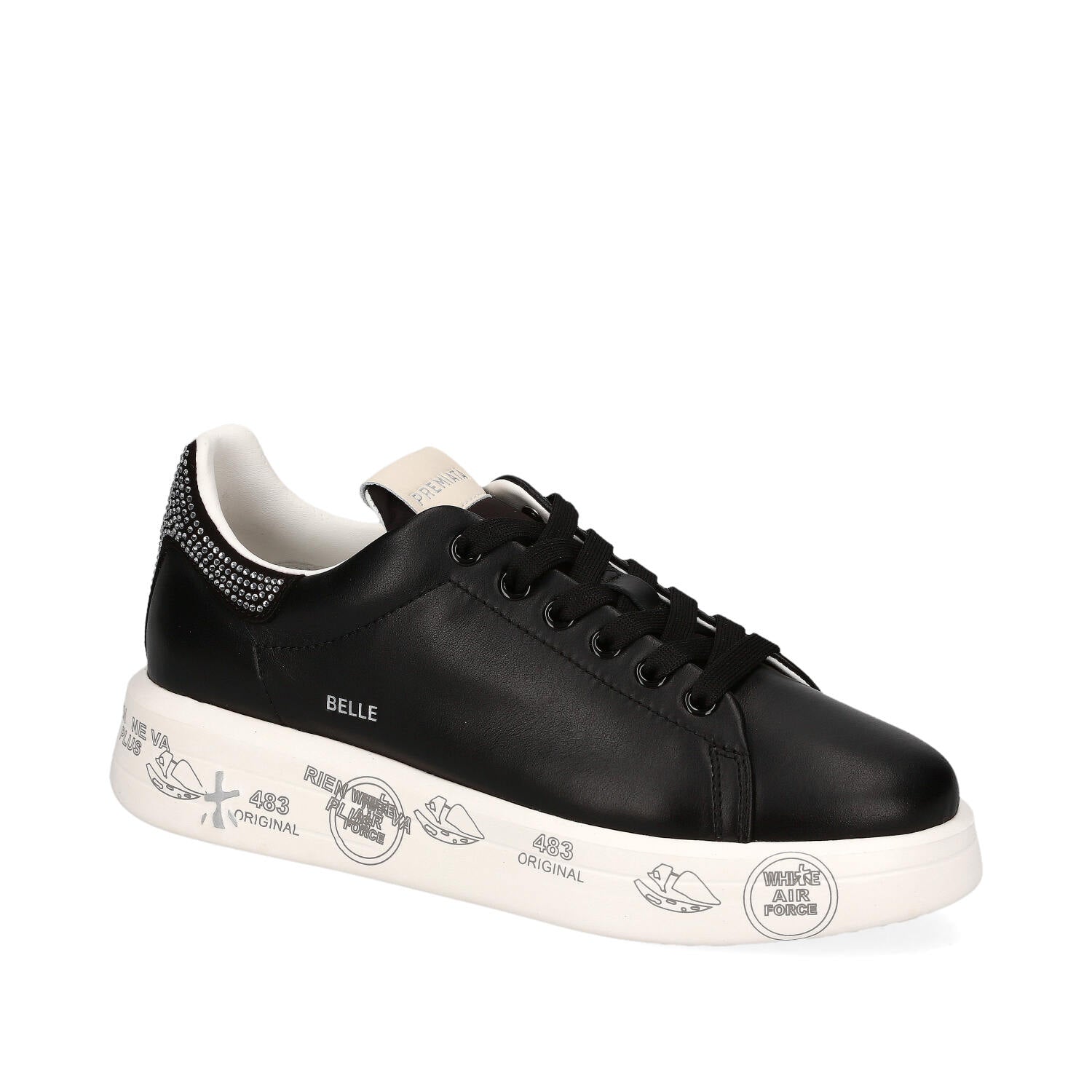Sneakers Belle Var 7810 in pelle, ecopelle e tessuto<BR/> 