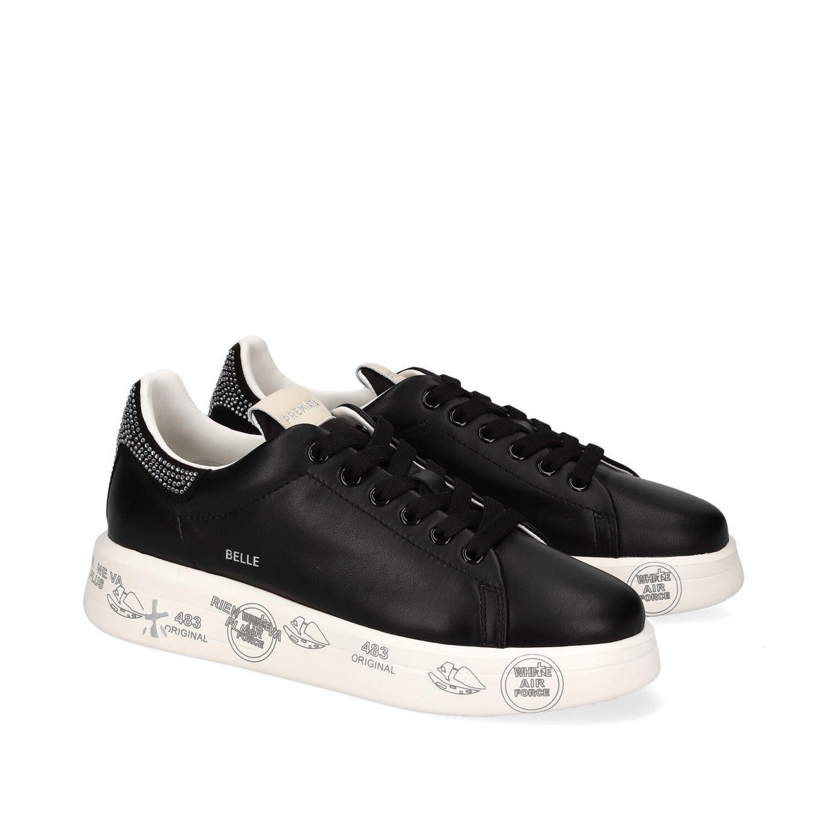 Sneakers Belle Var 7810 in pelle, ecopelle e tessuto<BR/> 