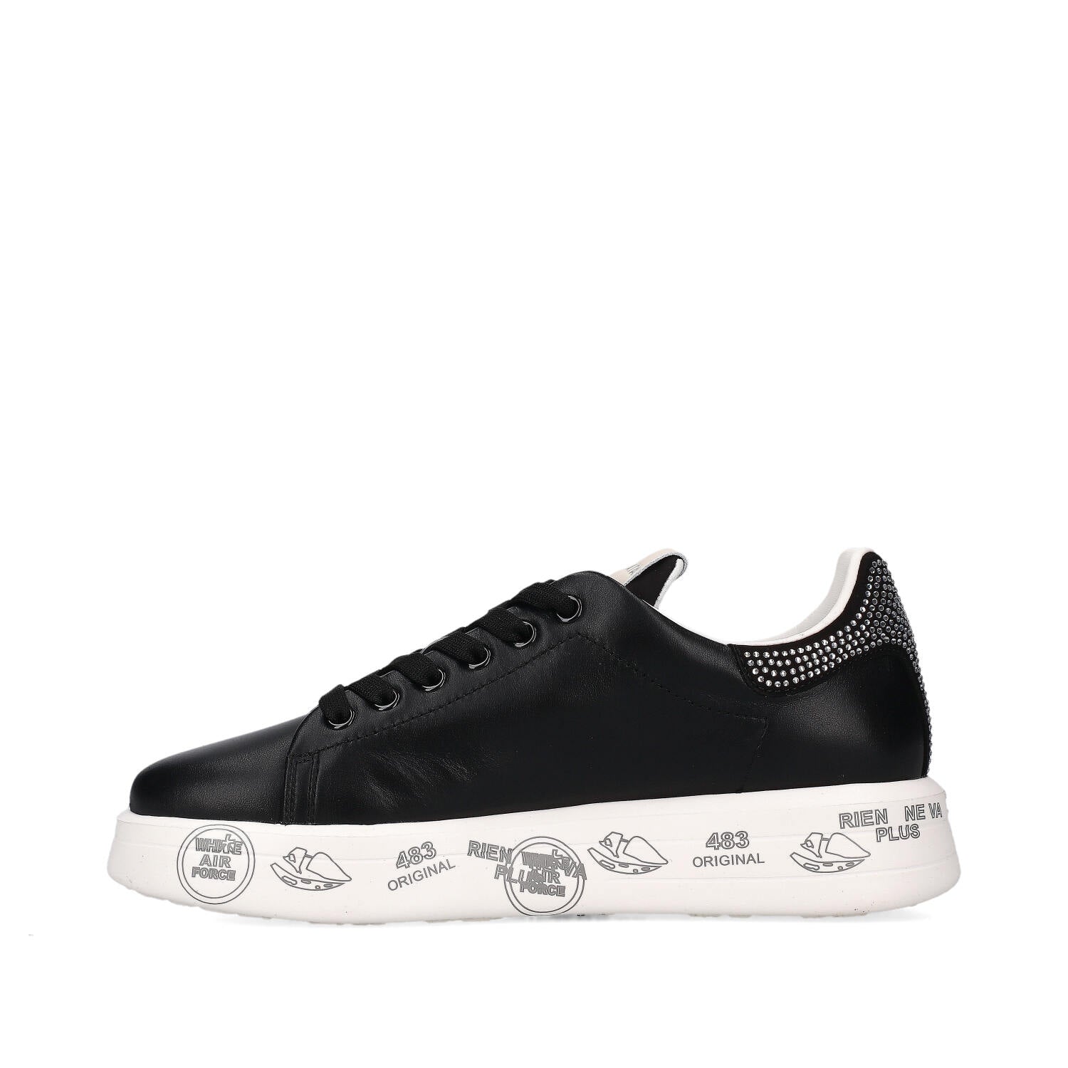 Sneakers Belle Var 7810 in pelle, ecopelle e tessuto<BR/> 