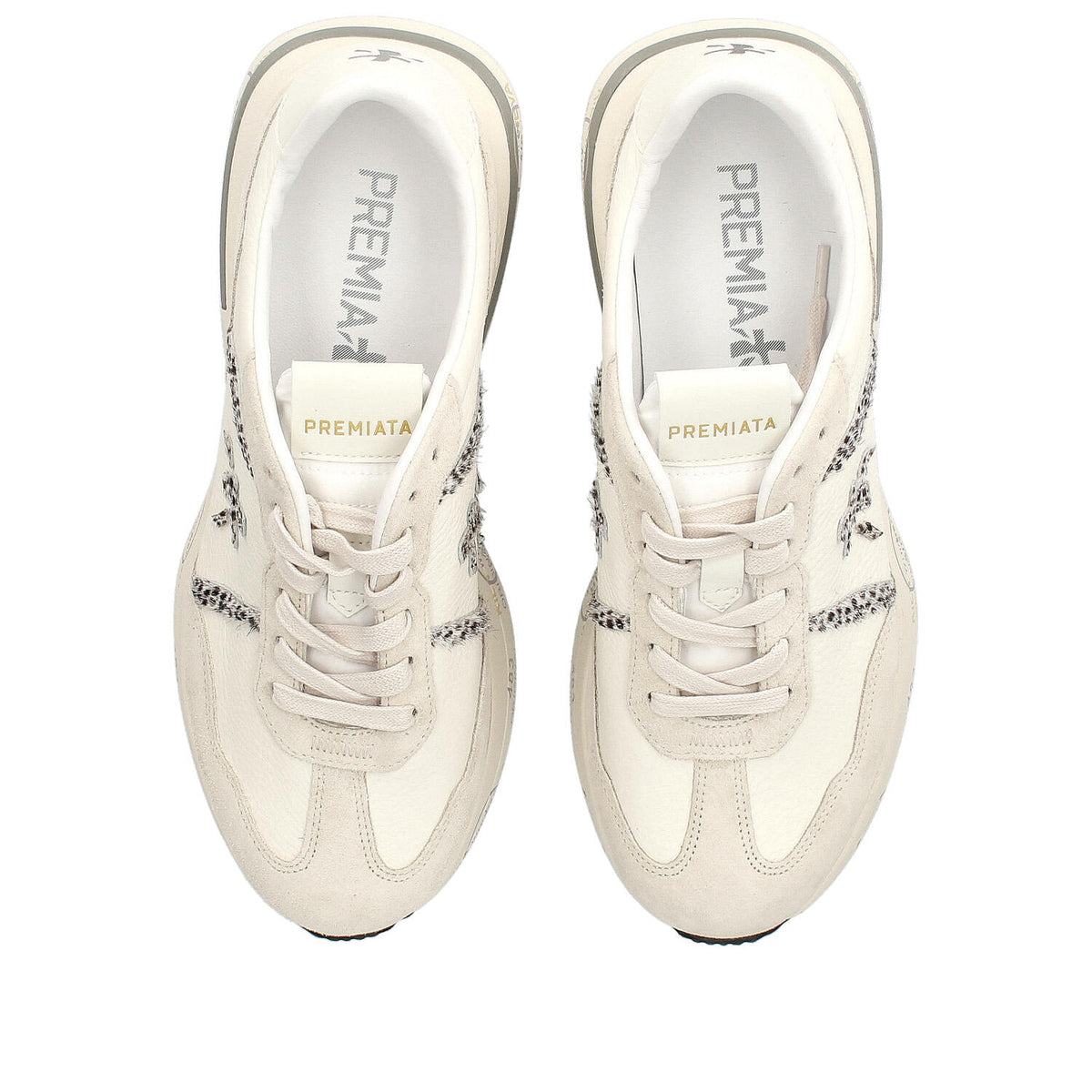 Sneakers Cassie Var 7682 in pelle, ecopelle e tessuto 