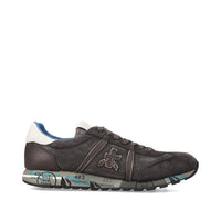 Sneakers in camoscio tessuto ed ecopelle 