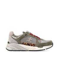 Sneakers in camoscio ecopelle e tessuto 