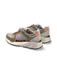 Sneakers in camoscio ecopelle e tessuto 