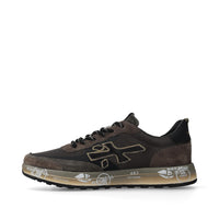 Sneakers in camoscio tessuto ed ecopelle 