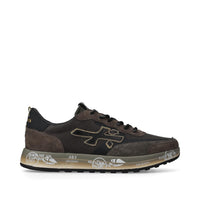 Sneakers in camoscio tessuto ed ecopelle 