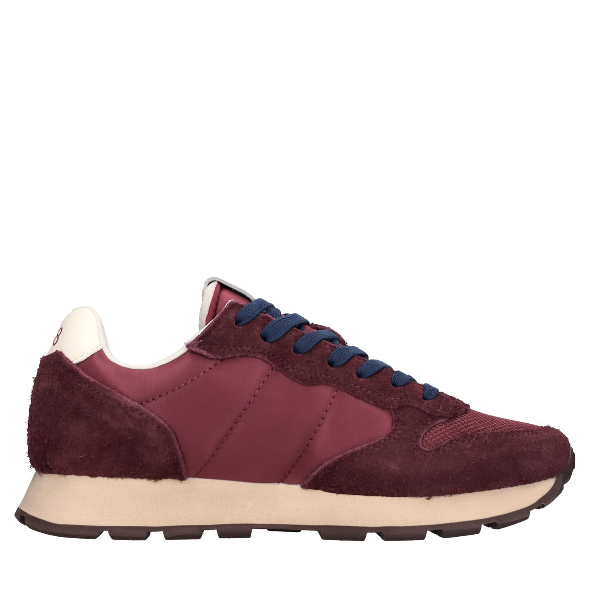 Sneakers in camoscio e tessuto 