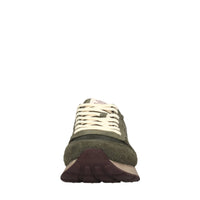 Sneakers in camoscio e tessuto 