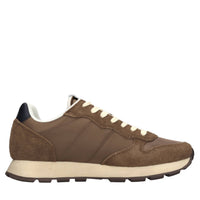 Sneakers in camoscio e tessuto 