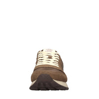 Sneakers in camoscio e tessuto 