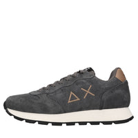 Sneakers in camoscio e tessuto 