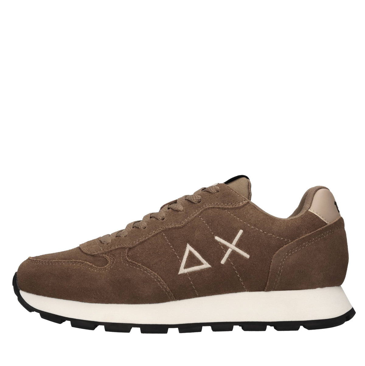 Sneakers in camoscio e tessuto 