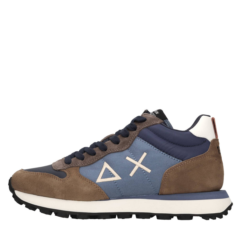 Sneakers in camoscio e tessuto 