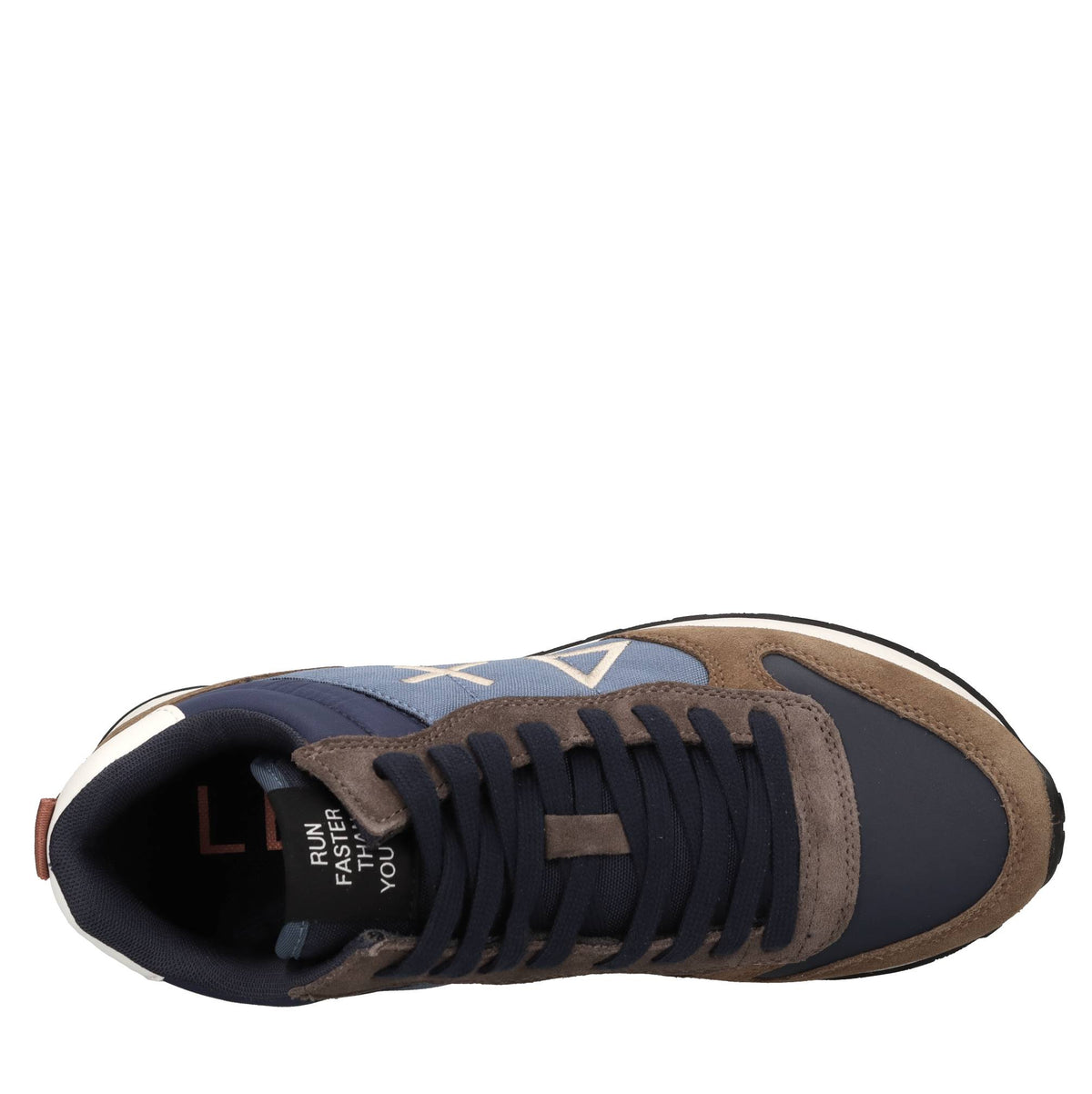 Sneakers in camoscio e tessuto 