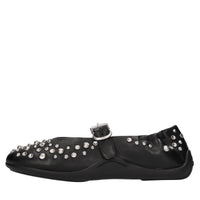 Ballerine in pelle con borchie 