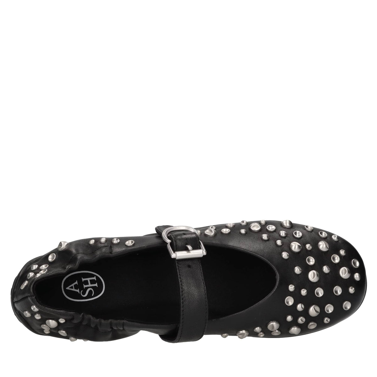 Ballerine in pelle con borchie 