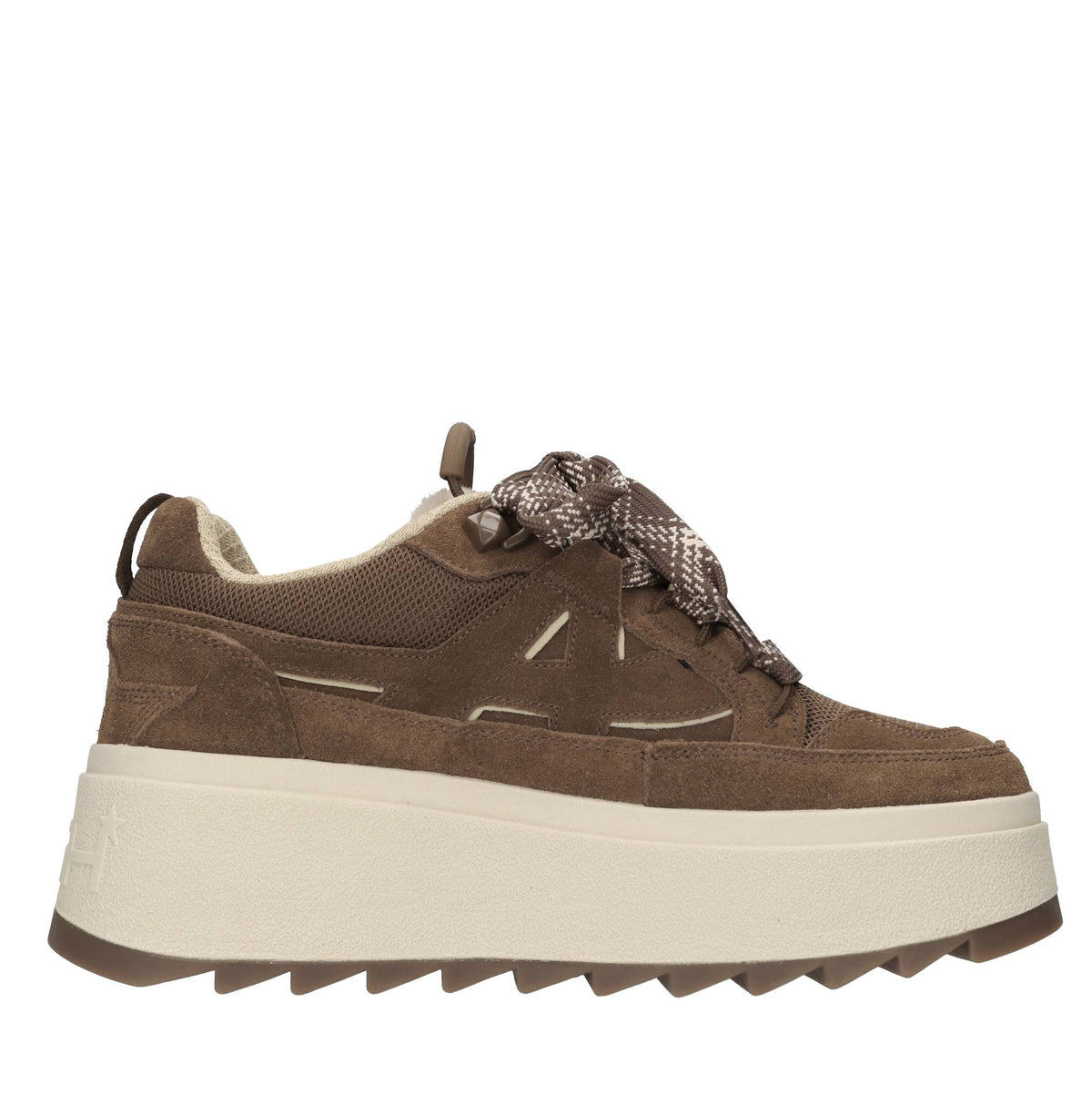 Sneakers in camoscio e tessuto 