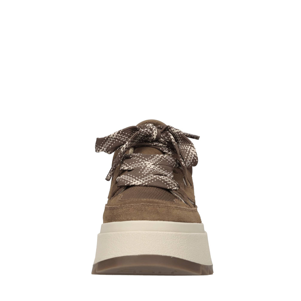 Sneakers in camoscio e tessuto 