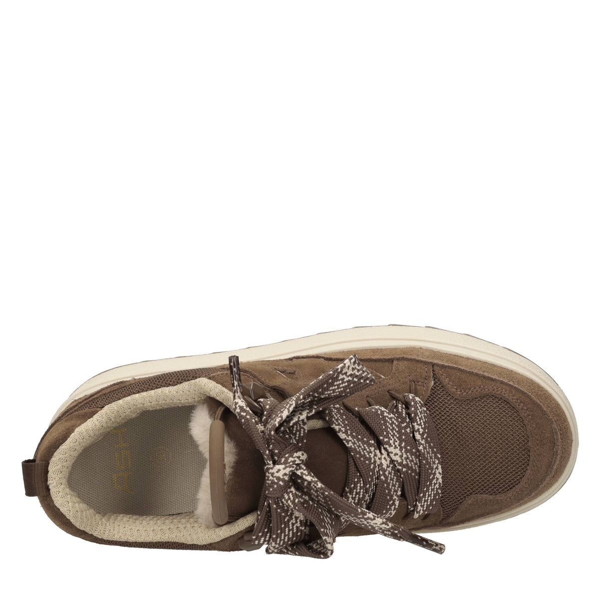 Sneakers in camoscio e tessuto 