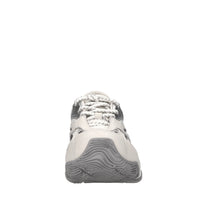 Sneakers in pelle e tessuto 