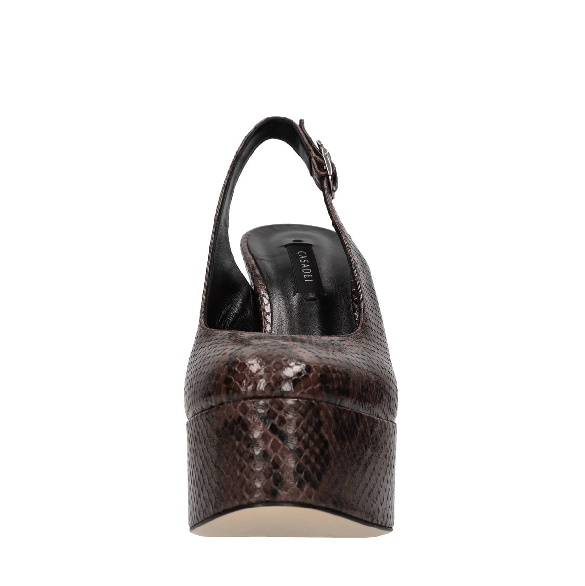 Décolleté slingback Patty Platform Basilisco in pelle stampa pitone 