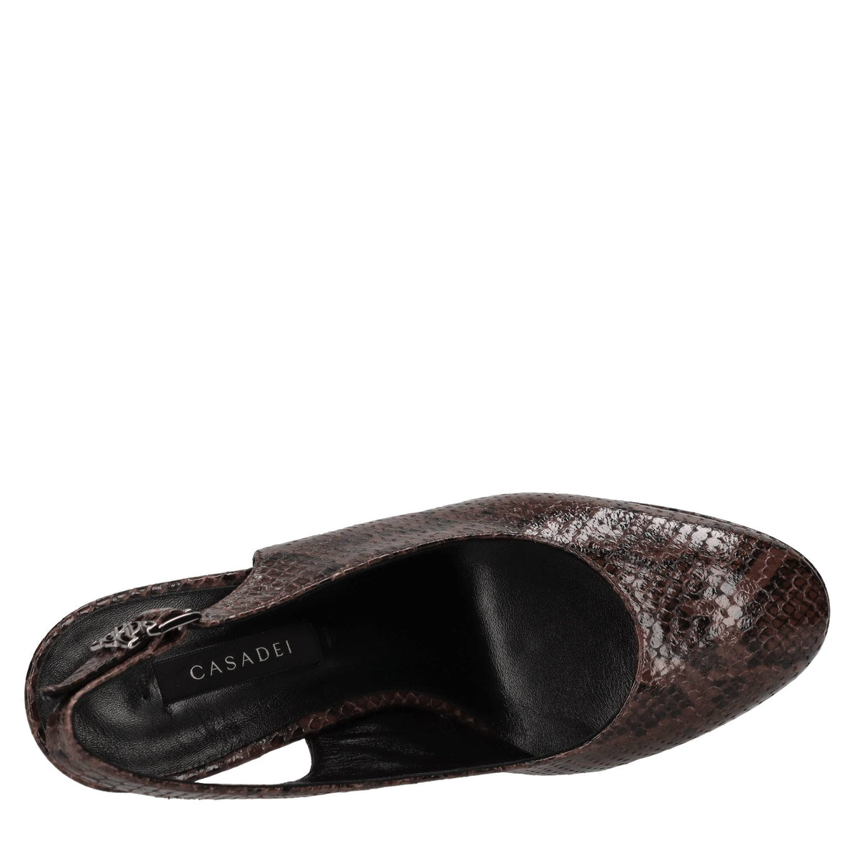 Décolleté slingback Patty Platform Basilisco in pelle stampa pitone 