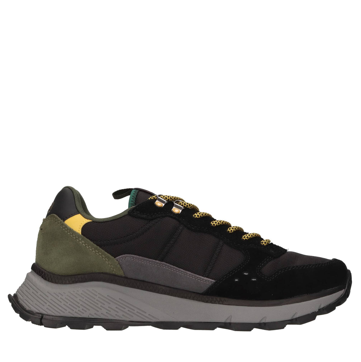 Sneakers Fire & Camping in camoscio, tessuto ed ecopelle 
