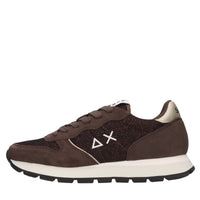 Sneakers Ally Glitter in camoscio tessuto ed ecopelle 