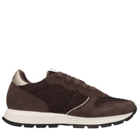 Sneakers Ally Glitter in camoscio tessuto ed ecopelle 