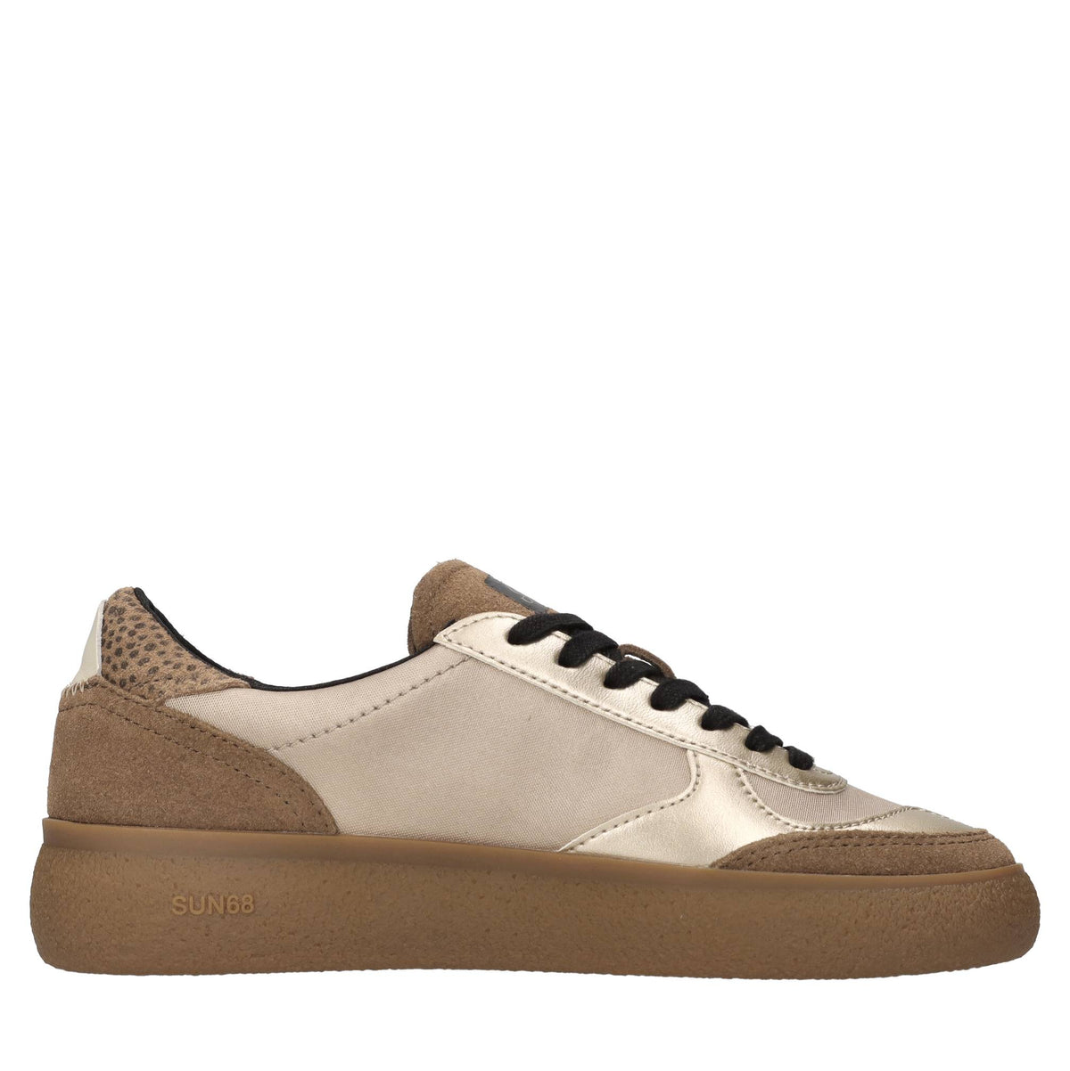 Sneakers Sally in camoscio, tessuto ed ecopelle 