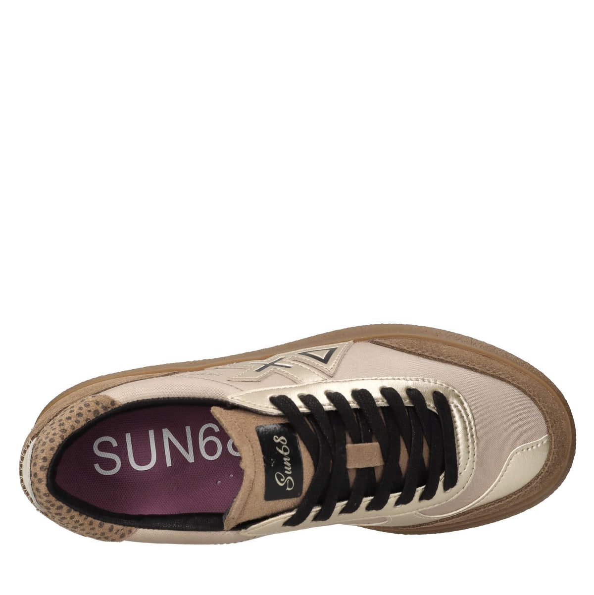 Sneakers Sally in camoscio, tessuto ed ecopelle 
