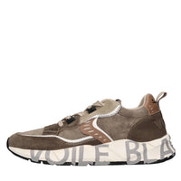 Sneakers in camoscio pelle e tessuto 
