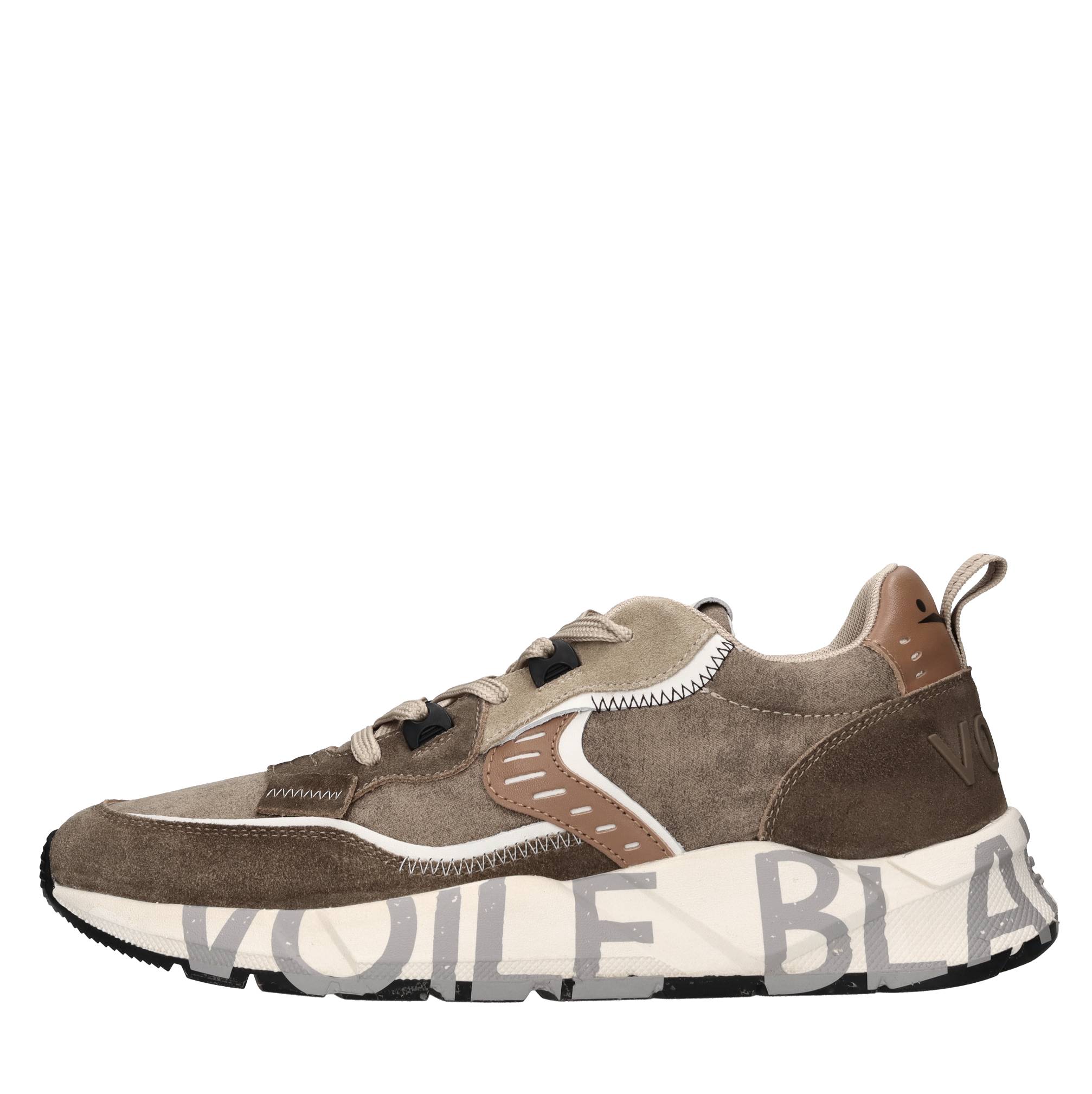Sneakers in camoscio pelle e tessuto 