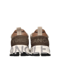 Sneakers in camoscio pelle e tessuto 