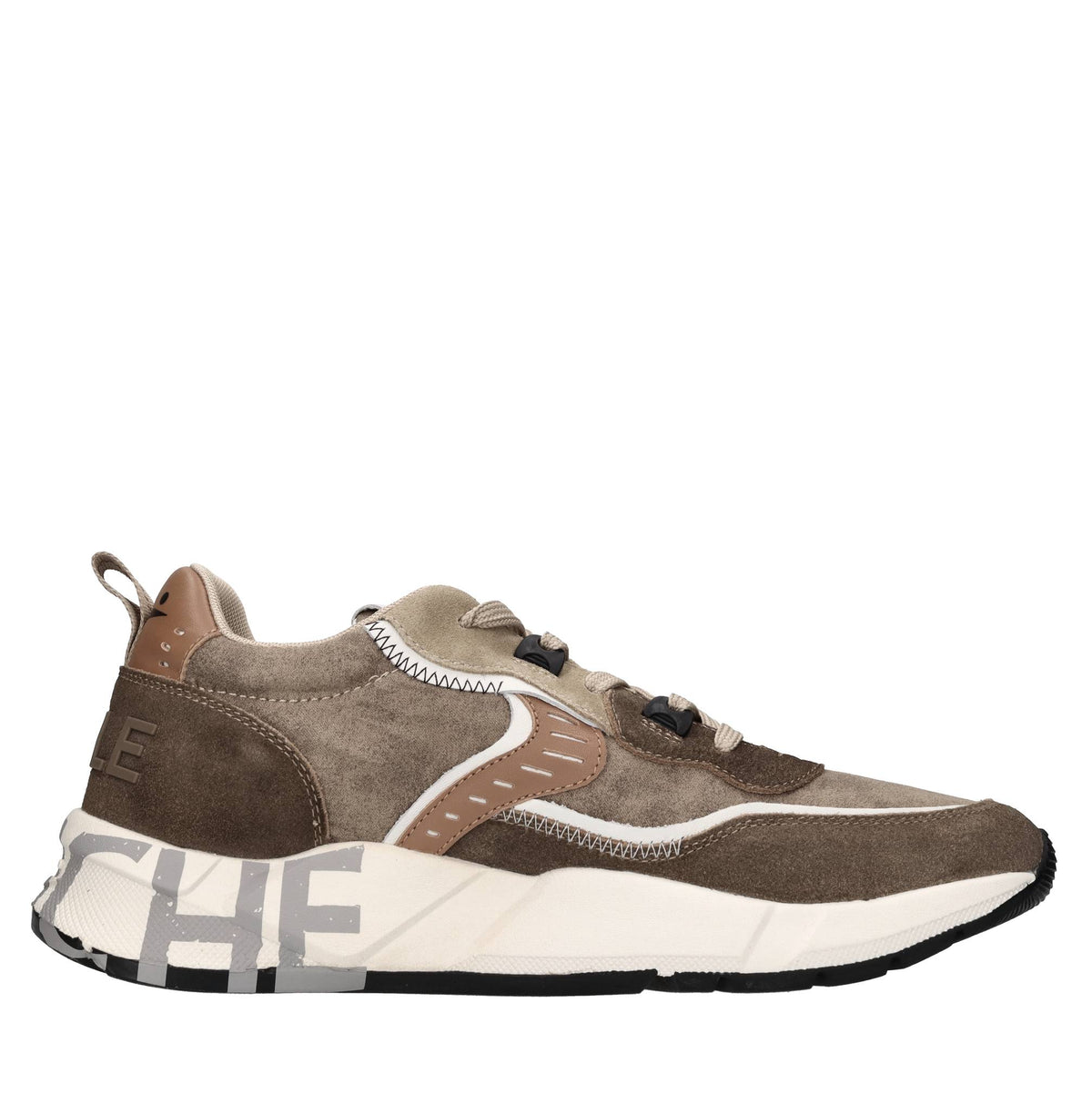 Sneakers in camoscio pelle e tessuto 