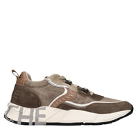 Sneakers in camoscio pelle e tessuto 