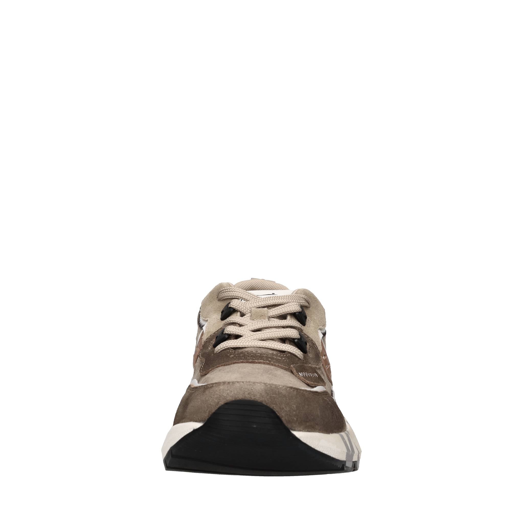 Sneakers in camoscio pelle e tessuto 