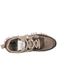 Sneakers in camoscio pelle e tessuto 