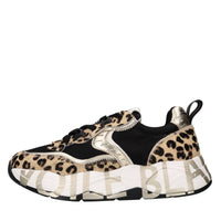 Sneakers in cavallino pelle e tessuto 