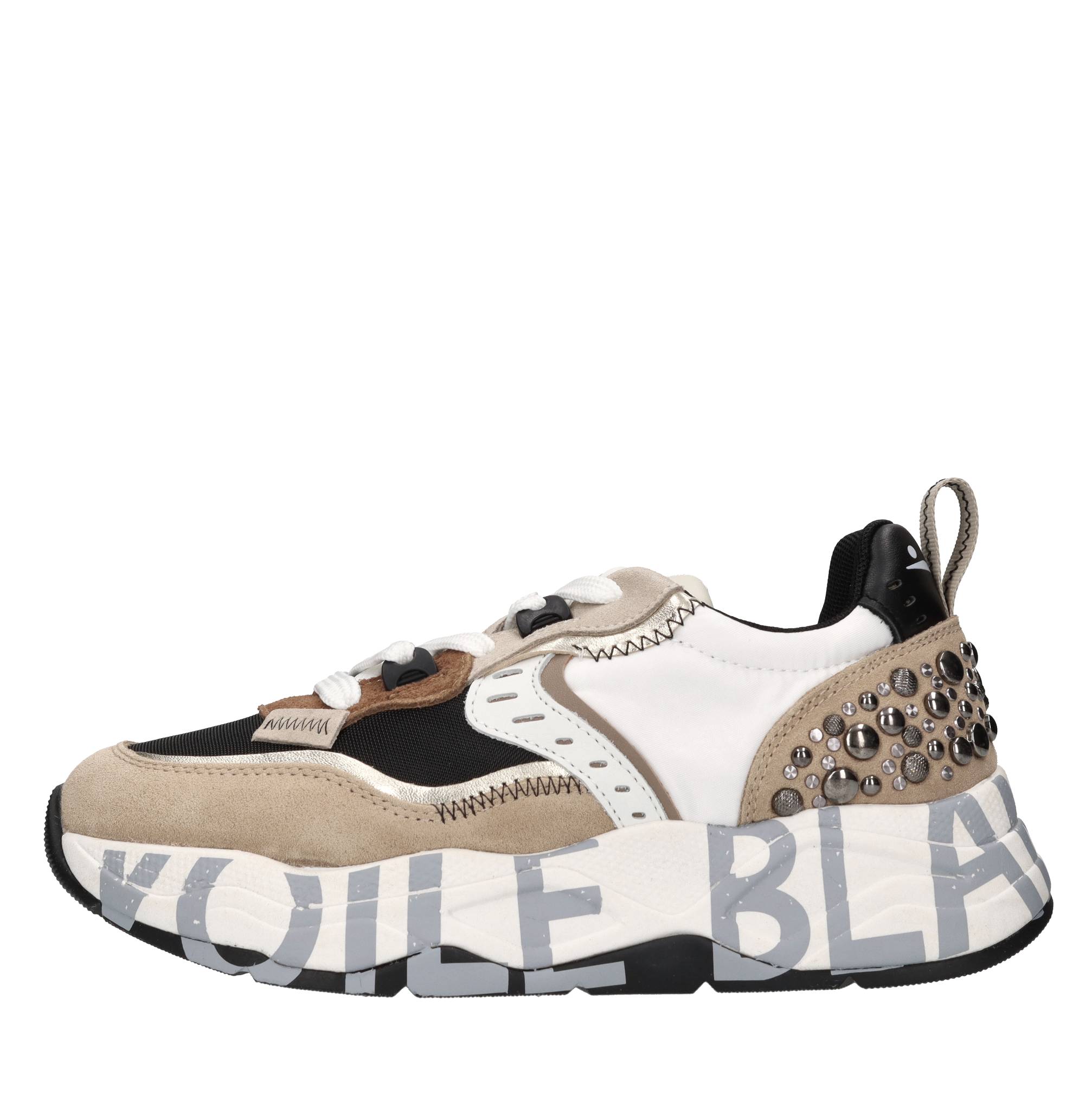 Sneakers in camoscio pelle e tessuto 