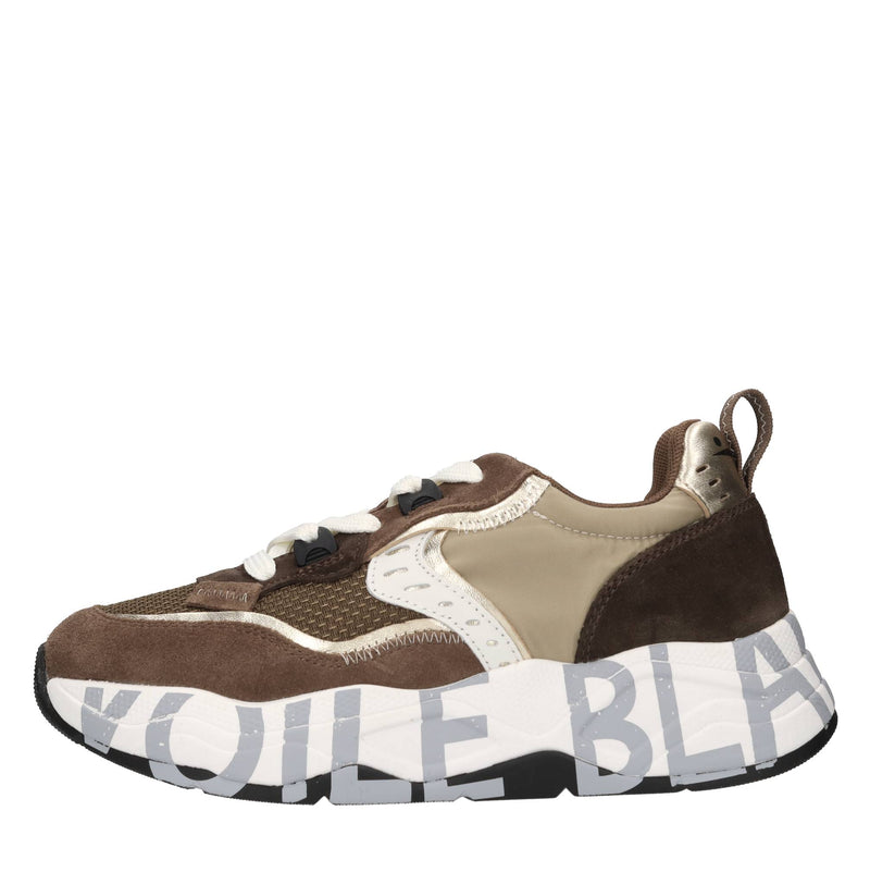 Sneakers in camoscio pelle e tessuto 
