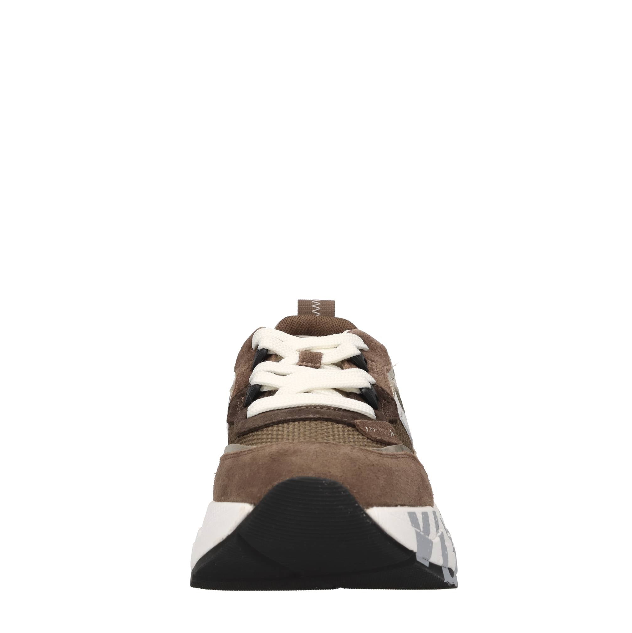 Sneakers in camoscio pelle e tessuto 