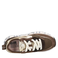 Sneakers in camoscio pelle e tessuto 